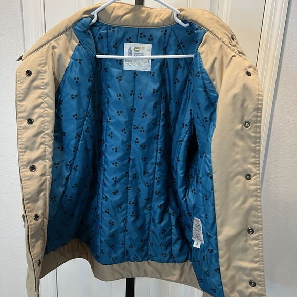 London Fog Jacket Snap Up Size 12 PET Tan Padded Pockets Lined Winter - Picture 6 of 16
